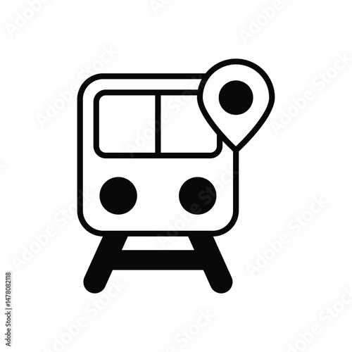 Train Icon Vector Stock Illustration