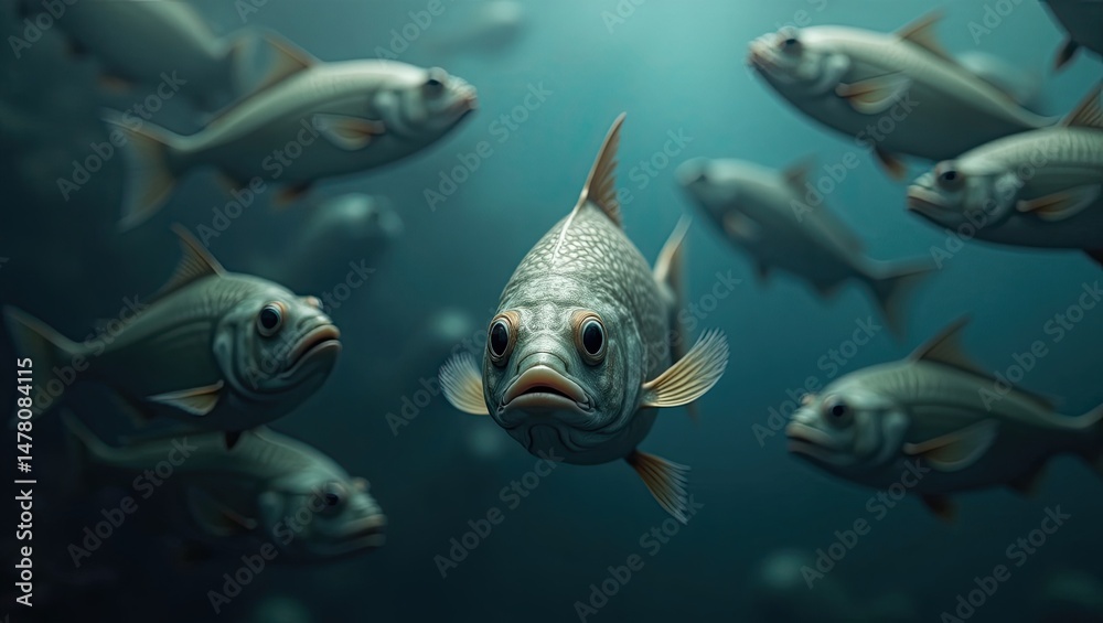 Fototapeta premium tropical fish in aquarium