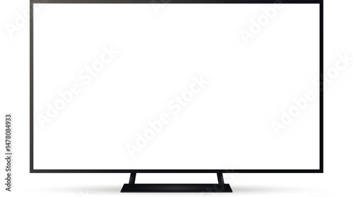 Realistic tv screen. Smart tv mockup.