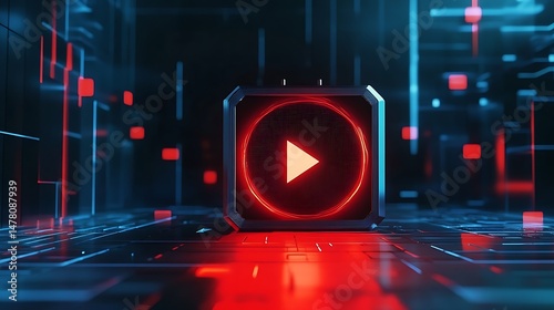 stage premiere countdown clock glowing on digital YouTube