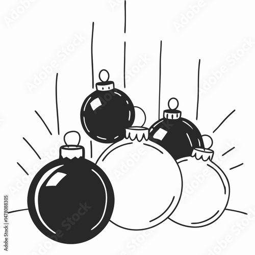 set of christmas balls