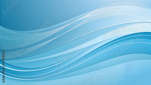 Abstract blue background design with flowing lines and curved shapes for digital projects