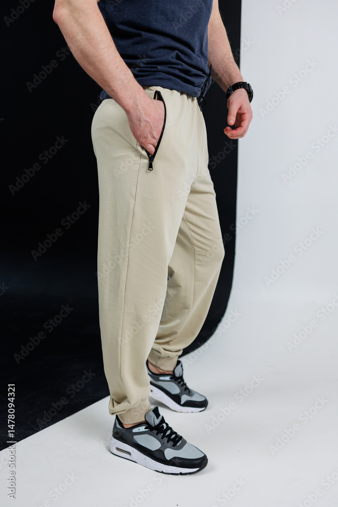 Trendy Casual Wear These stylish beige joggers, when paired with trendy athletic sneakers, create an effortlessly modern street look that is perfect for a variety of casual occasions