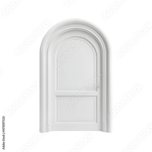 Arched Door, White Door, Exterior Door, Entryway Door, Architectural Door, Interior Door on transparent background