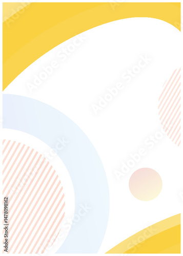 Elegant Abstract Background Design with Yellow and Pastel Circles for Modern Presentations