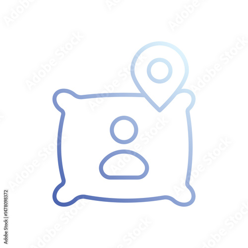 Overnight Stay Icon Vector Stock Illustration