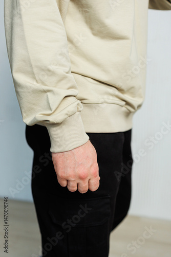 Obraz na płótnie Stylish Casual Outfit This curated look beautifully balances comfort with modern design elements in a neutral palette, which is perfect for elevating any wardrobe for various special occasions w salonie