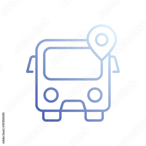 Bus Icon Vector Stock Illustration