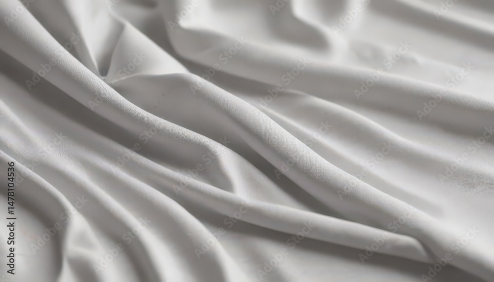 Obraz premium Subtle grey and white fabric texture, soft folds , material, light