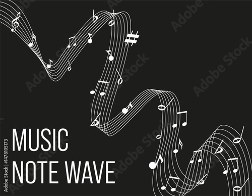 Audio Waveform Graphic – Black Background Music Design