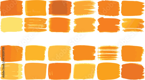 Vibrant Digital Grid with Hand-Drawn Doodle Accents and Warm Tones in Brushstroke Design