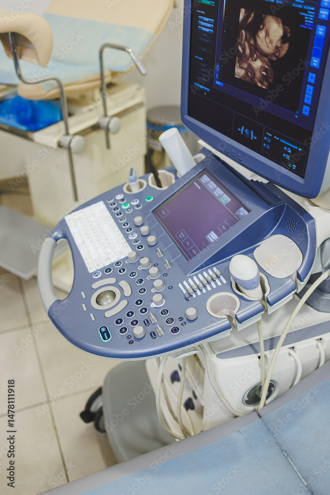 An Advanced Ultrasound Machine situated in a modern Medical Facility plays a crucial role in Diagnostic Imaging and essential Prenatal Care services for patients and their unborn children