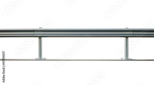Photo of metal guardrail on a road isolated on transparent background.png
