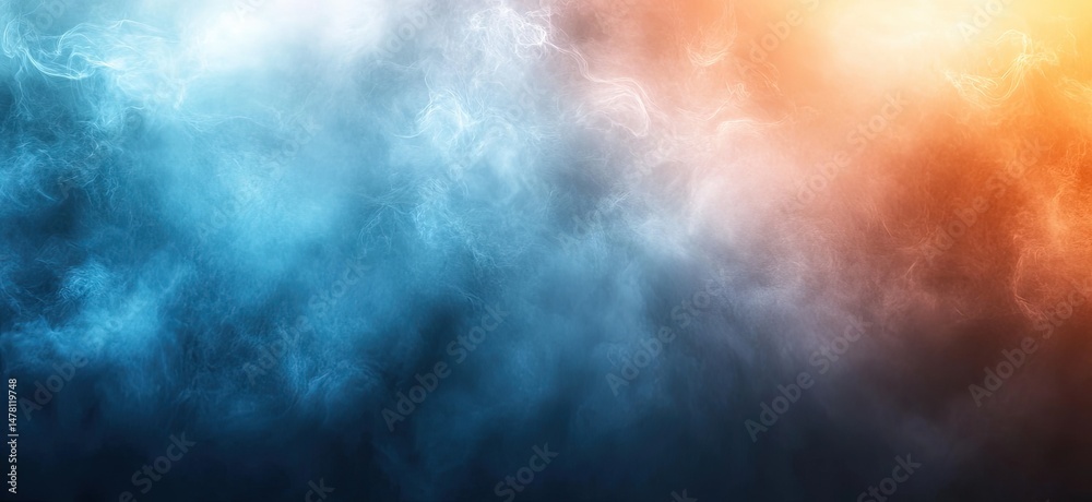 Obraz premium Blending hues of smoke and cloud in a dramatic scene.