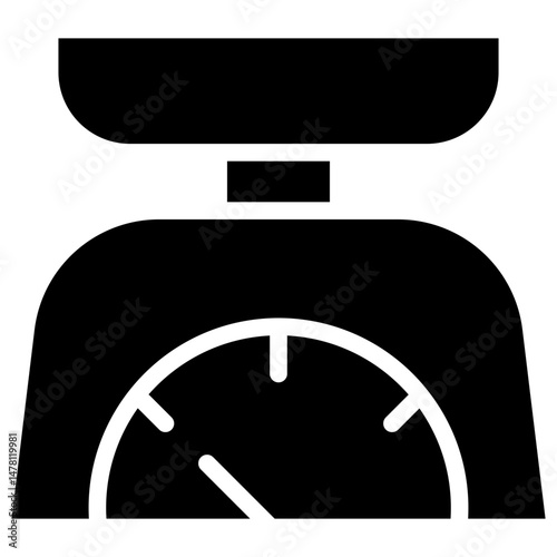 weighing machine solid icon