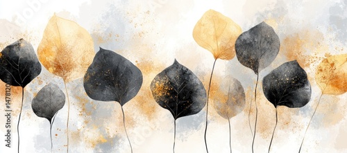 Obraz  z motywem Abstract Leaf Design