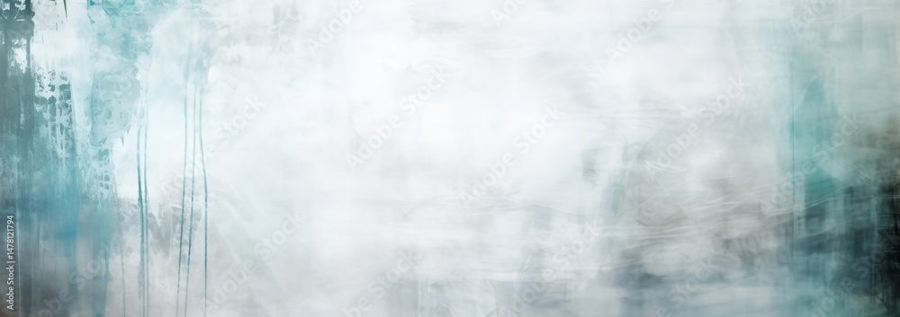 Fototapeta premium Soft blue and white watercolor wash with vertical drip effect abstract background, Perfect for tranquil spa branding and serene digital publications