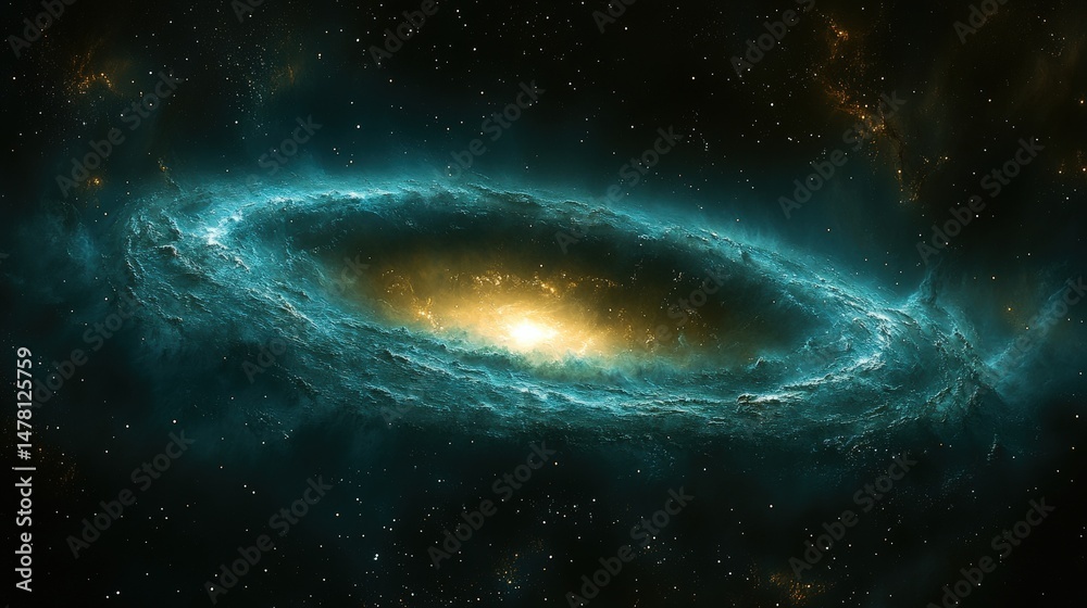 Fototapeta premium Vast spiral galaxy formation in space.
