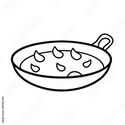 simple paella line drawing