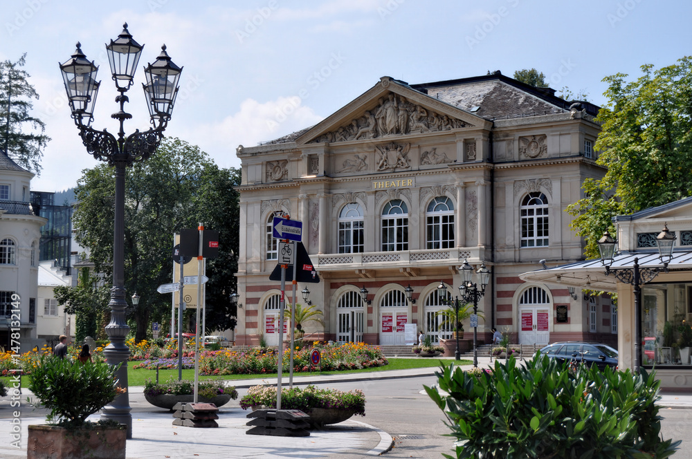 Naklejka premium Theater in Baden-Baden: A Historic Architectural Gem