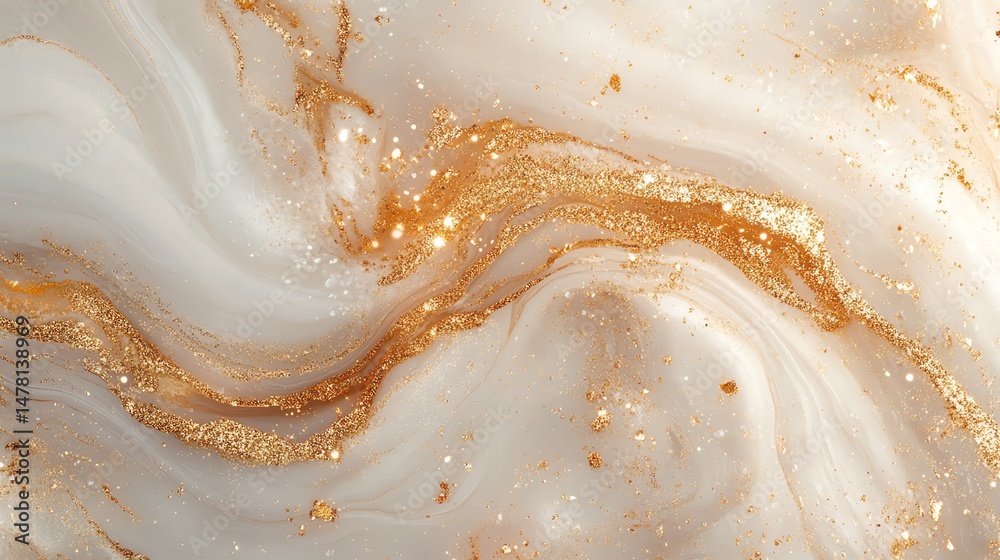 Obraz premium Luxurious gold and white marble texture.