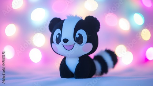 This lovable 3D rendered skunk is a fanciful and charming addition to any furry enthusiast's collection