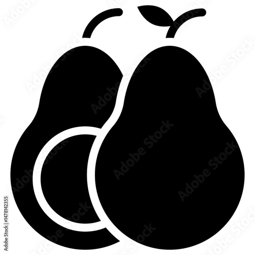 avocado solid icon