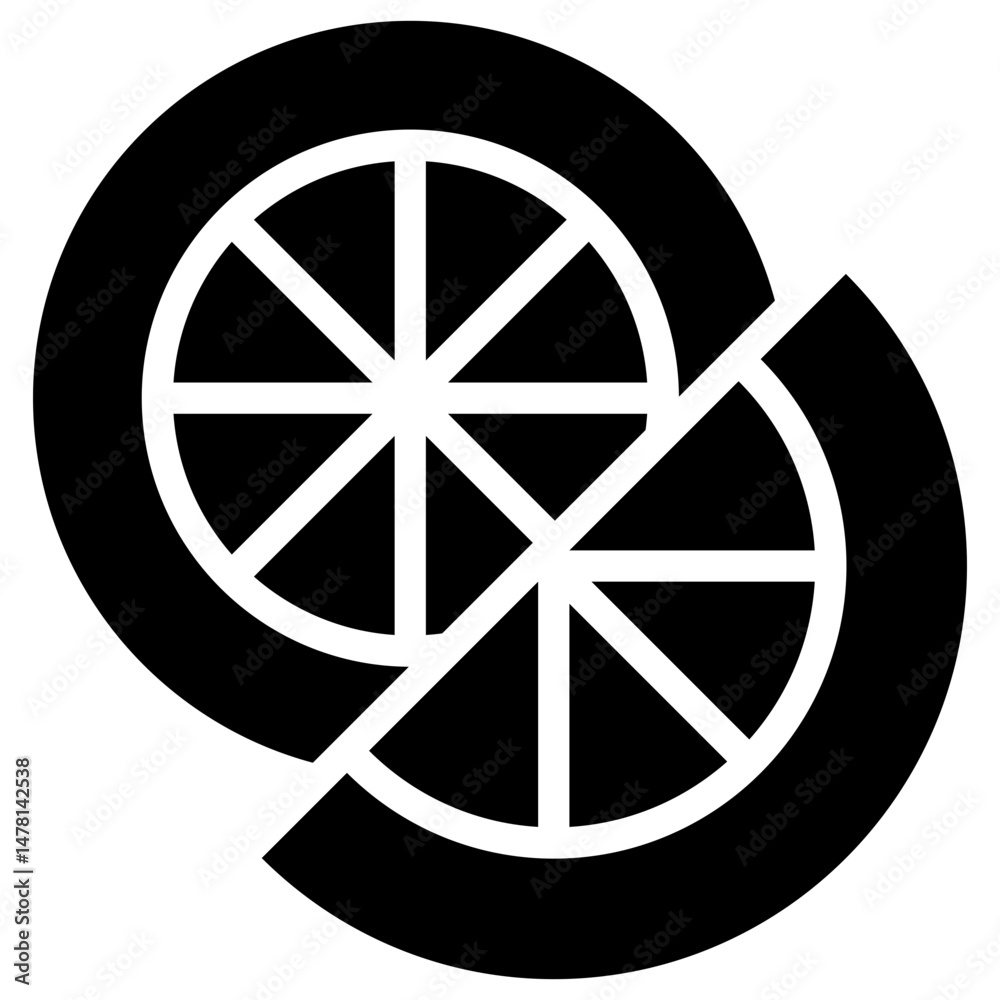 Obraz premium citrus solid icon