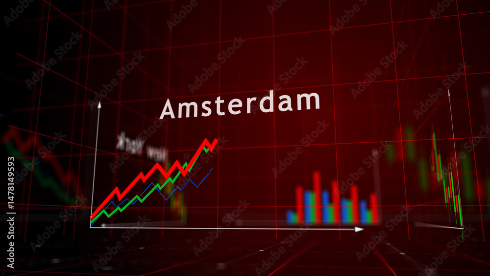 Stock exchange in the world charts and graphs diagram