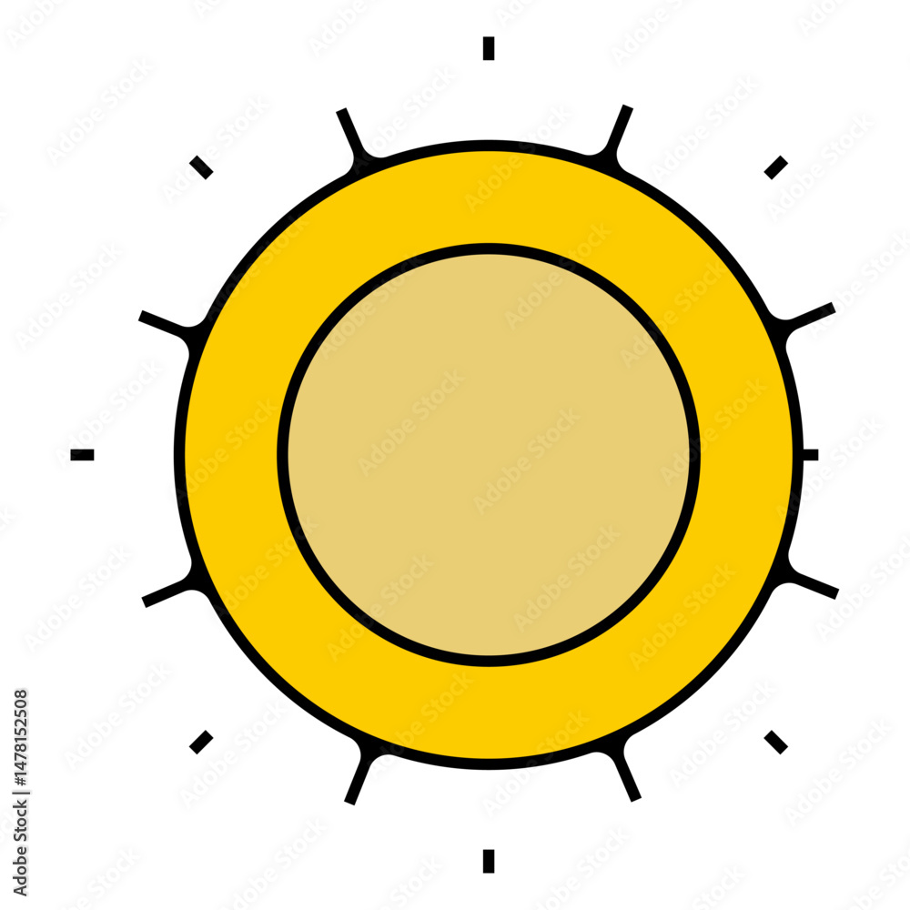 soleil Icone pictogramme symbole signe environnement foret arbre nature couleur