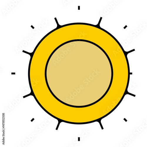 soleil Icone pictogramme symbole signe environnement foret arbre nature couleur