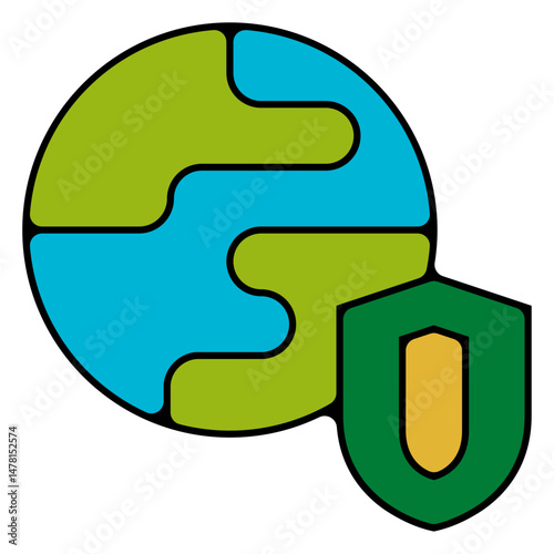 terre planete bouclier Icone pictogramme symbole signe environnement foret arbre nature couleur