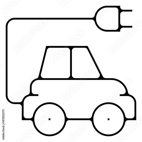 vehicule electrique voiture Icone pictogramme symbole signe environnement foret arbre nature
