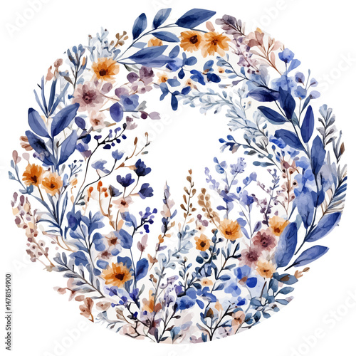 Reversible Rug, watercolor vector, isolated on a white background.