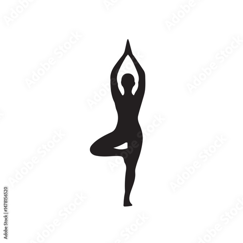 A person Is doing yoga or meditating
