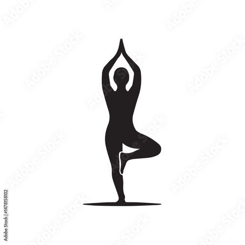 A person Is doing yoga or meditating

