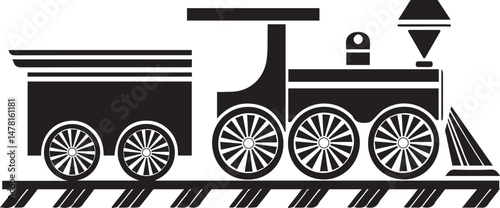 Black tren icon of vector silhouette .