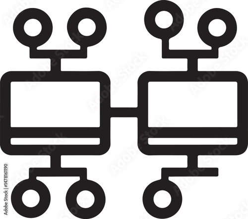 Two browser windows linking icon.