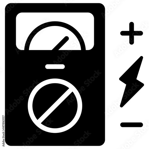 voltmeter solid icon