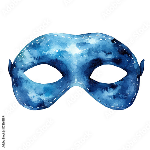 Sleeping Mask, watercolor illustration, isolated on a white background.