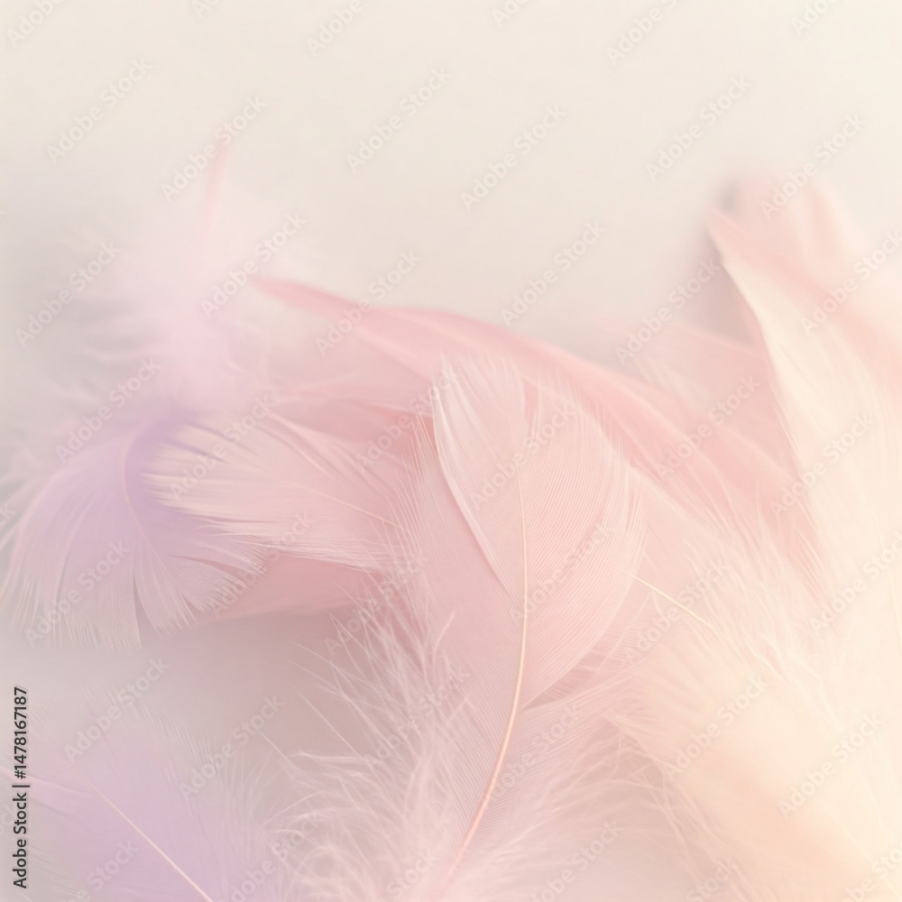 Obraz premium pink feathers background