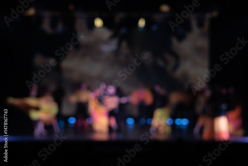 Wallpaper Mural Texture blur and defocus, background for design. Stage light at a concert show. Torontodigital.ca
