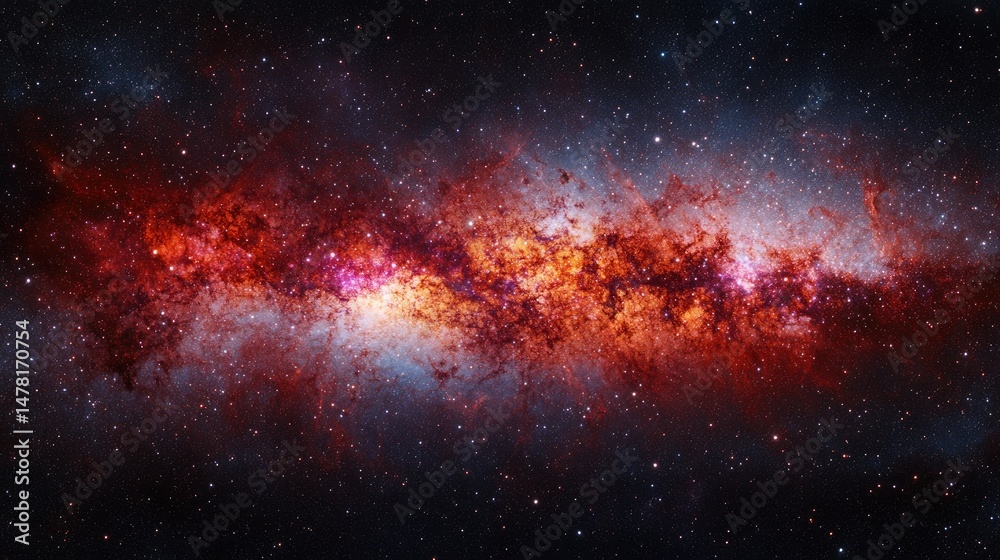 Fototapeta premium Vast cosmic expanse showcasing stellar formations.
