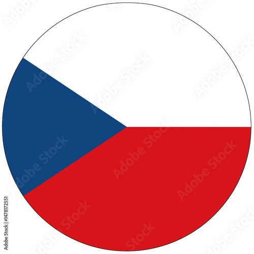 Free Download Czech Republic flag geometric shape and sphere shape. Statehood concept - GFXLoad