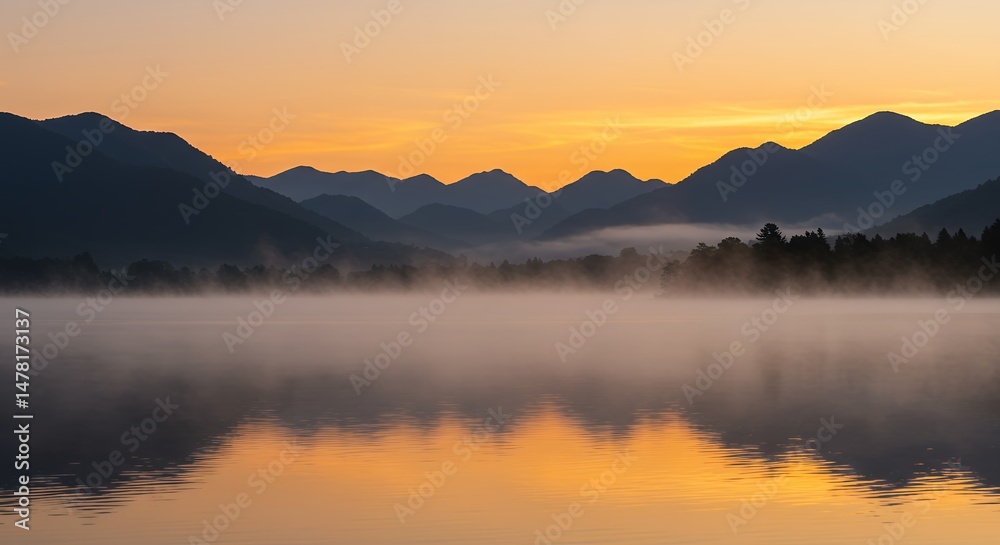 Fototapeta premium Mountain Lake at Sunrise