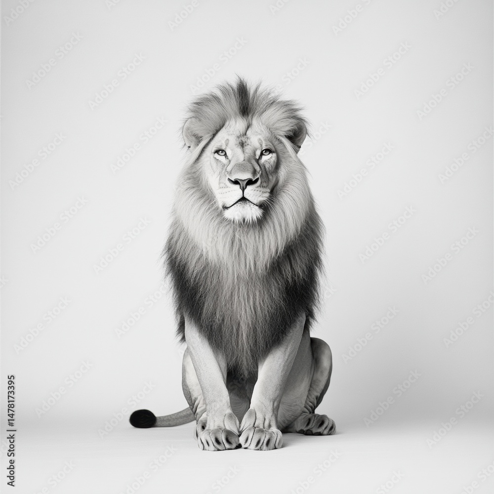 lion on white background lion on white background