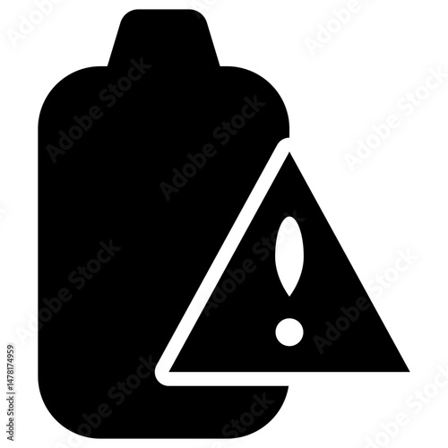 battery damage solid icon