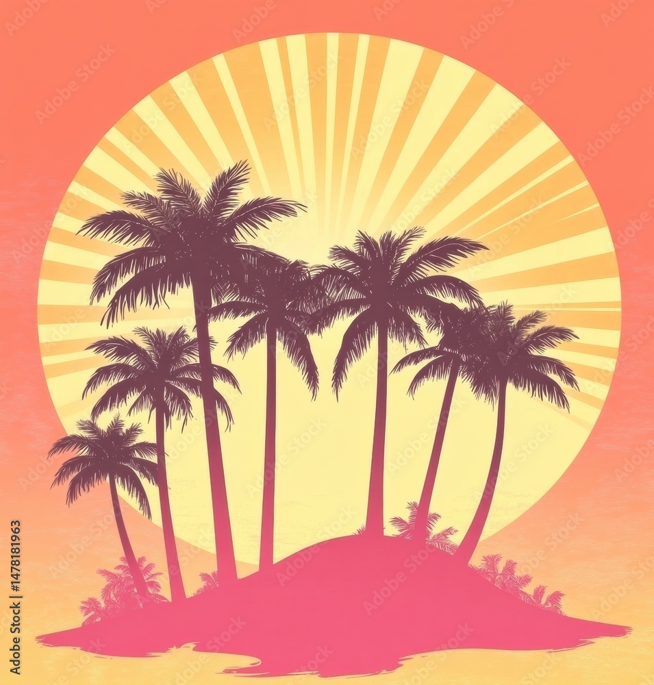 Fototapeta premium palm tree on the beach