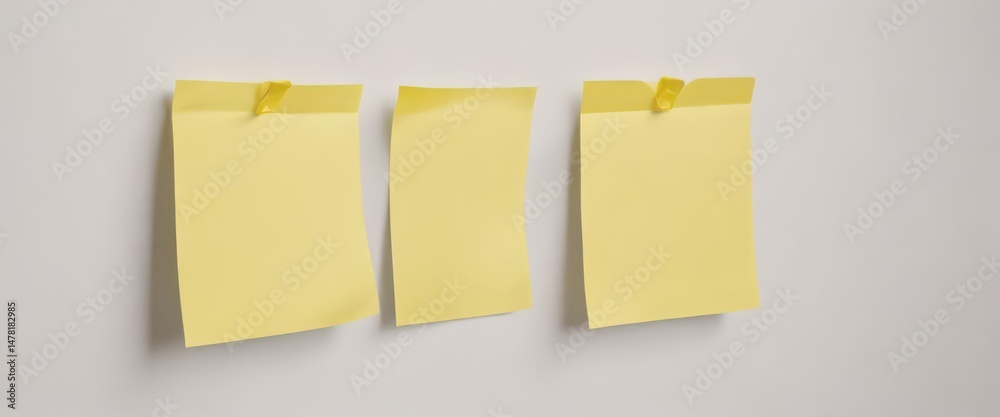 Fototapeta premium Bright yellow sticky note, close-up, isolated on white , writing, sticky note
