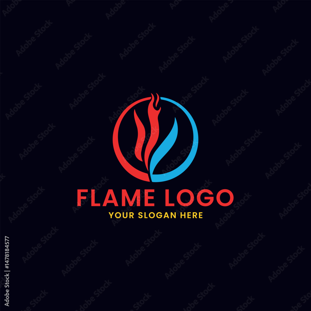 Obraz premium fire flame logo design vector